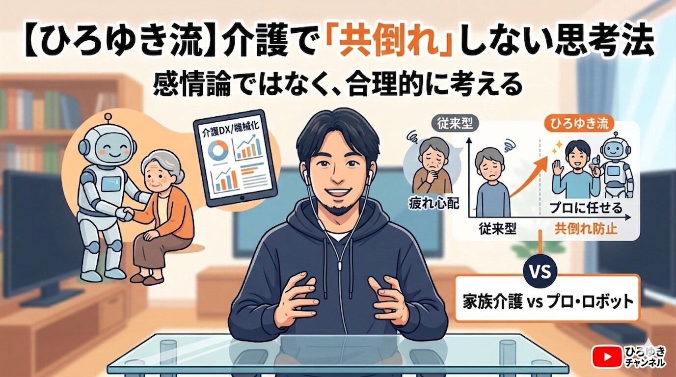 ひろゆき流　介護で「共倒れ」しない思考法　感情論ではなく合理的に考える